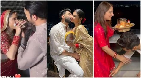 Mouni Roy Celebrates Her First Karwa Chauth With Hubby Suraj