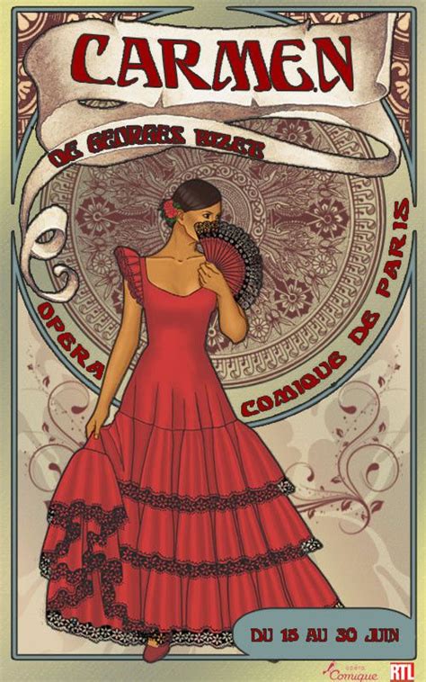 Carmen Art Nouveau Poster Vintage Poster Art Theatre Poster