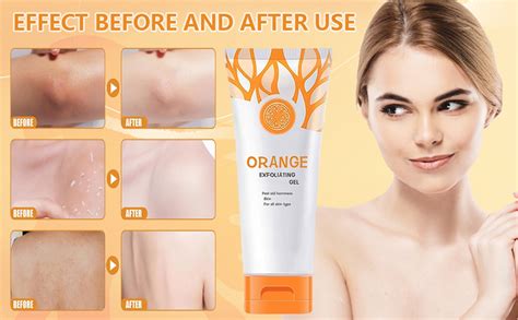 Orange Exfoliating Gel Face Body Exfoliating Scrub Gel Deep Cleansing Moisturizing