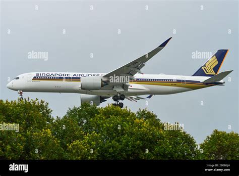 Singapur 11 Februar 2020 9v Sgb Singapore Airlines Airbus A350 900