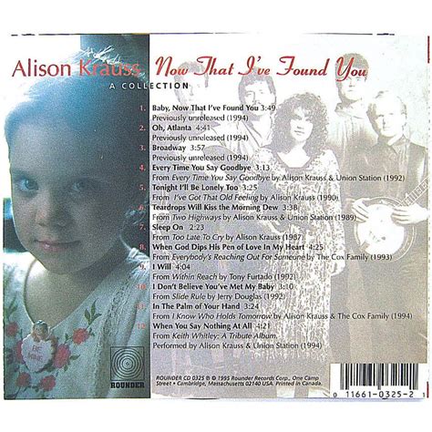 Alison Krauss Now That I Ve Found You A Collection