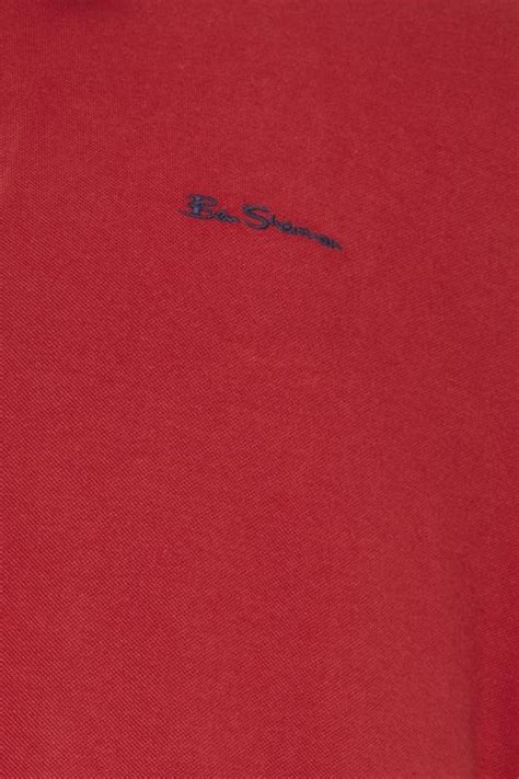 BEN SHERMAN Red Tipped Polo Shirt BadRhino