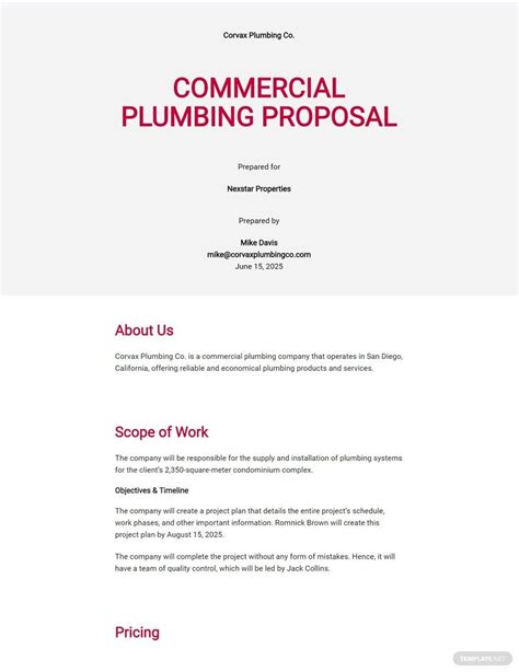 Free Plumbing Invoice Template Printable Templates Free Word Template