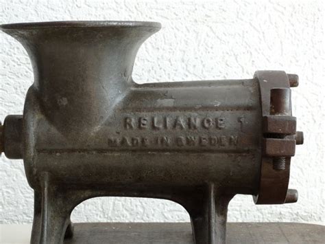 Antique Meat Grinder Husqvarna 22 Reliance Cast Iron Sweden 1st