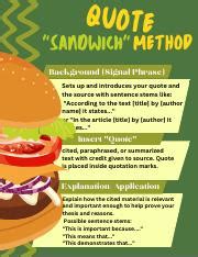 Quote Sandwich Method Poster.pdf - QUOTE SANDWICH MEthod Background ...