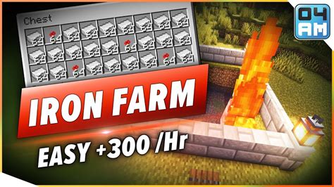 Easy Iron Farm In Minecraft Small Efficient Per Hour