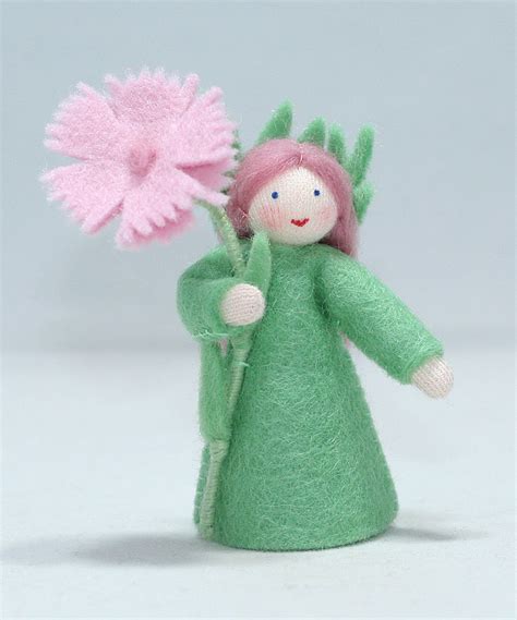 Carnation Fairy Felted Waldorf Doll Four Skin Tones A Toy Garden