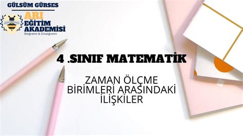 S N F Matematik Zaman L Me B R Mler Arasindak L K Ler Youtube