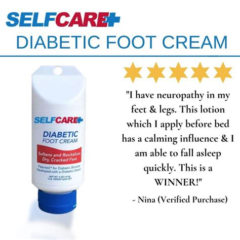 Fast Acting Diabetic Foot Cream. Patented 5oz Formulation - SelfCare Plus