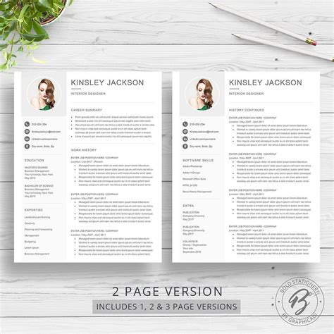 Resume Template With Linkedin Icon