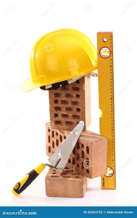 Masonry tools stock image. Image of handle, structure - 43264755