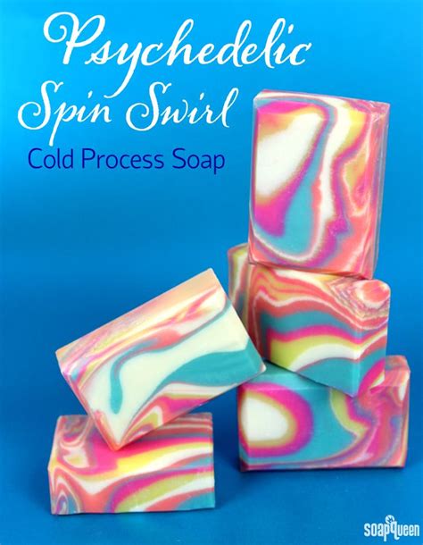 Psychedelic Spin Swirl Cold Process Tutorial Soap Queen Recipe