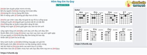 Chord Hôm Nay Em Vu Quy Tab Song Lyric Sheet Guitar Ukulele Chords Vip