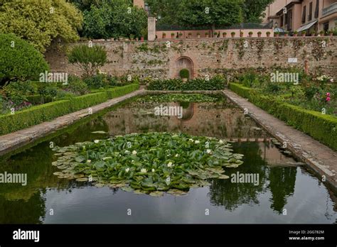 Gardens of the Alhambra in Granada. Spain Stock Photo - Alamy