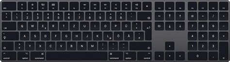 Apple Magic Keyboard Mit Ziffernblock Deutsch Space Grau Amazon