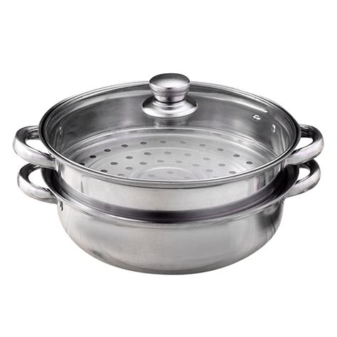 2 Piece Steamer Pot Stainless Steel Food Steam Cooking Vegetable