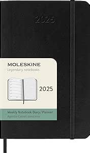 MOLESKINE 2025 12 Month Weekly Notebook Soft Cover Diary Pocket