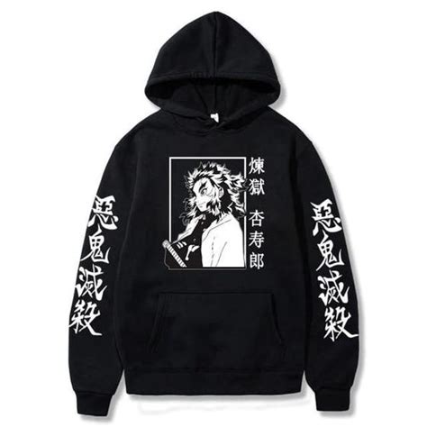 Blusa Moletom Canguru Anime Demon Slayer Kyojuro Rengoku Kimetsu No