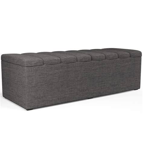 Calçadeira Recamier Baú Para Cama De Casal King Dália 195x50 Cm W01