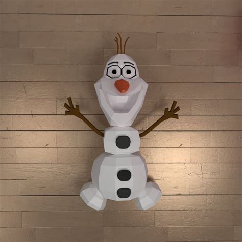 Olaf Paper 3d Model Papercraft Olaf DIY Model 3D Papecraft - Etsy