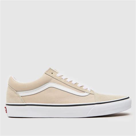 Mens Beige Vans Old Skool Trainers Schuh