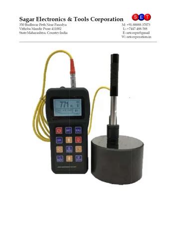 Portable Metal Hardness Tester Th At Portable Hardness