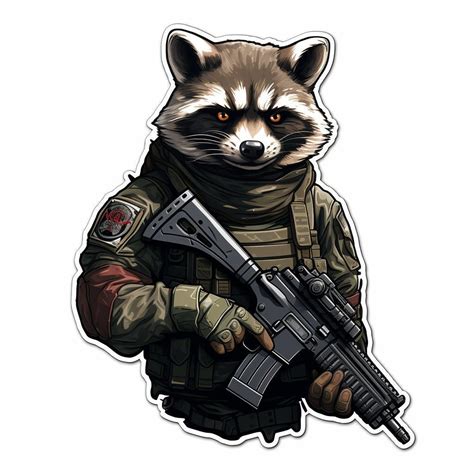 Tactical Trash Panda Stickers Etsy