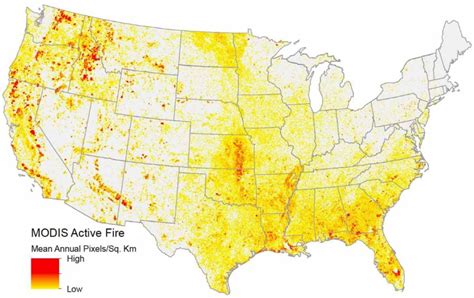 Modis Fire Map 2000 2015 Wildfire Today