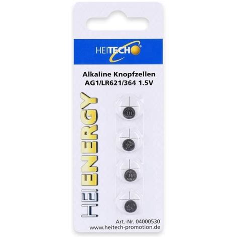 Heitech Lot De Piles Boutons Alcalines Ag V Lr L Lr