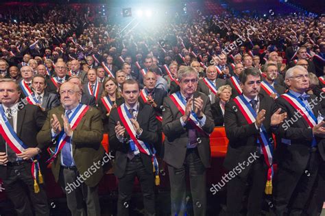 French Mayors Sing Frances National Anthem Editorial Stock Photo ...