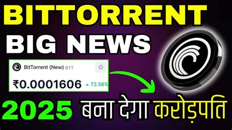 Bittorrent Btt Coin Big Update Today Price Going To Moon Btt News