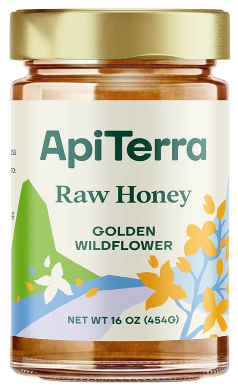 Apiterra 100 Pure Raw Honey Golden Wildflower Martie