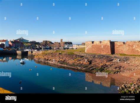 Dunbar Battery With Dunbar Castle In The Background East Lothian