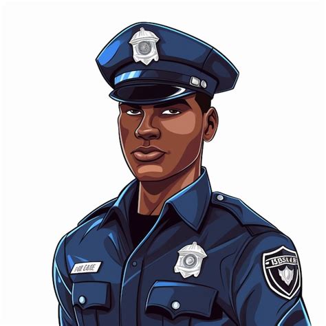 Police Officer Cartoon Vector Premium Ai Generated Vector