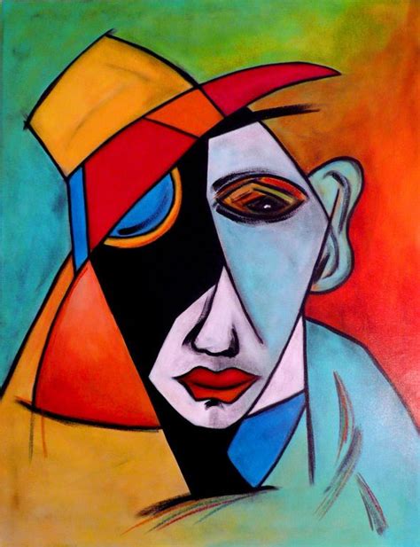 El Rostro Llamativo Abstract Face Art Abstract Art Painting Cubism Art