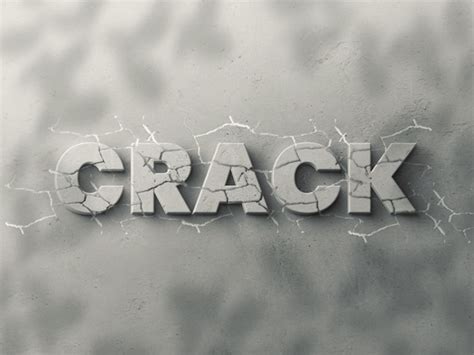 Premium Psd Crack Text Effect