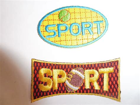 Grand écusson sport thermocollant patch football américain ou tennis