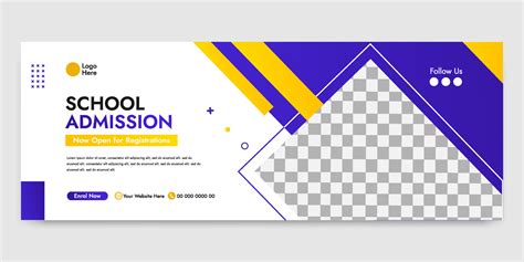 School Admission Banner Template 9517453 Vector Art At Vecteezy