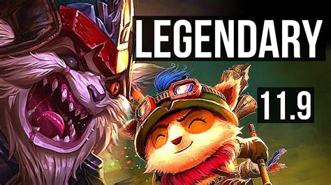 Kled Vs Teemo Top 15 1 5 Legendary 2 2m Mastery 1500 Games 6