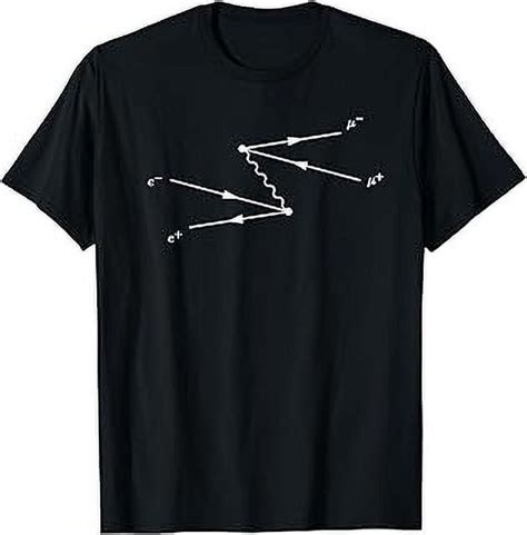 Diagrama de Feynman dispersión electrón positrón camiseta física