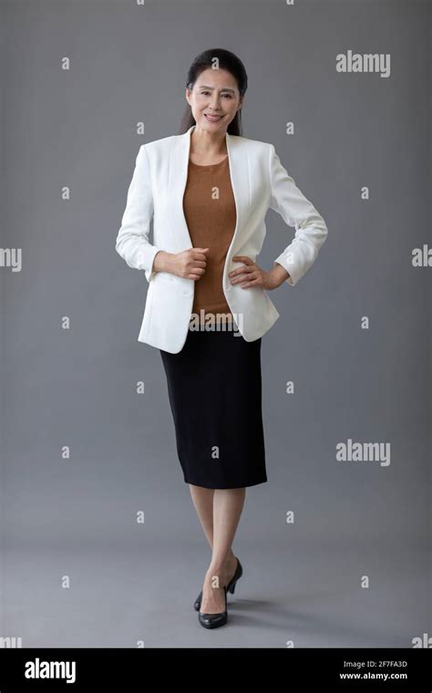 Elegant Mature Businesswoman Stock Photo Alamy