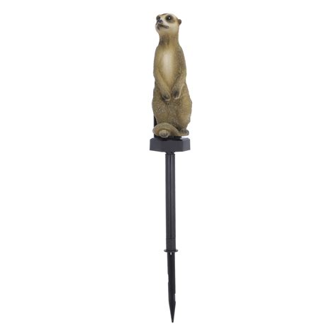 Meerkat Garden Ornament Solar Powered Light Solar Meerkat Garden Statue