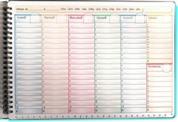 Planning Settimanale Da Tavolo Per La Famiglia E L Ufficio In A