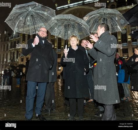 Brussels Belgium 12th Jan 2017 The German Chancellor Angela Merkel