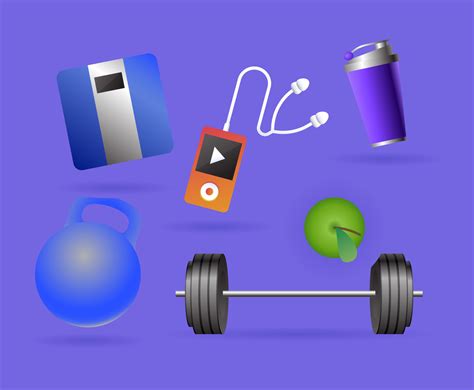 Unique Realistic Fitness Equipment Vectors Vector Art And Graphics