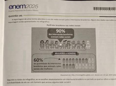 Prova de matemática do Enem 2025 foi 