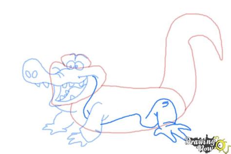 How To Draw Tick Tock The Crocodile Disney Villain Drawingnow