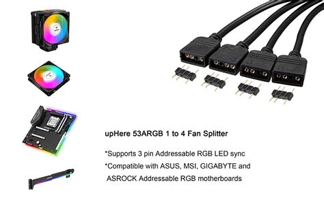 Uphere Pin Argb Da A Rgb Cavo Splitter Connettore Per Striscia Led