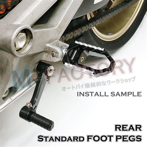 For Kawasaki Zzr Black Trc Passenger Wide Foot Pegs Ebay