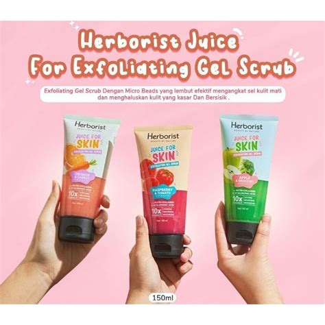 Jual Herborist Juice For Skin Exfoliating Gel Scrub Ml Shopee